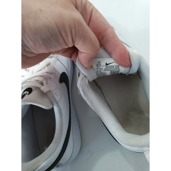 Fetch Nike Court Vision Low Next Nature White &  Black size 4.5 Y, 6 W Athletic - Picture 7 of 9